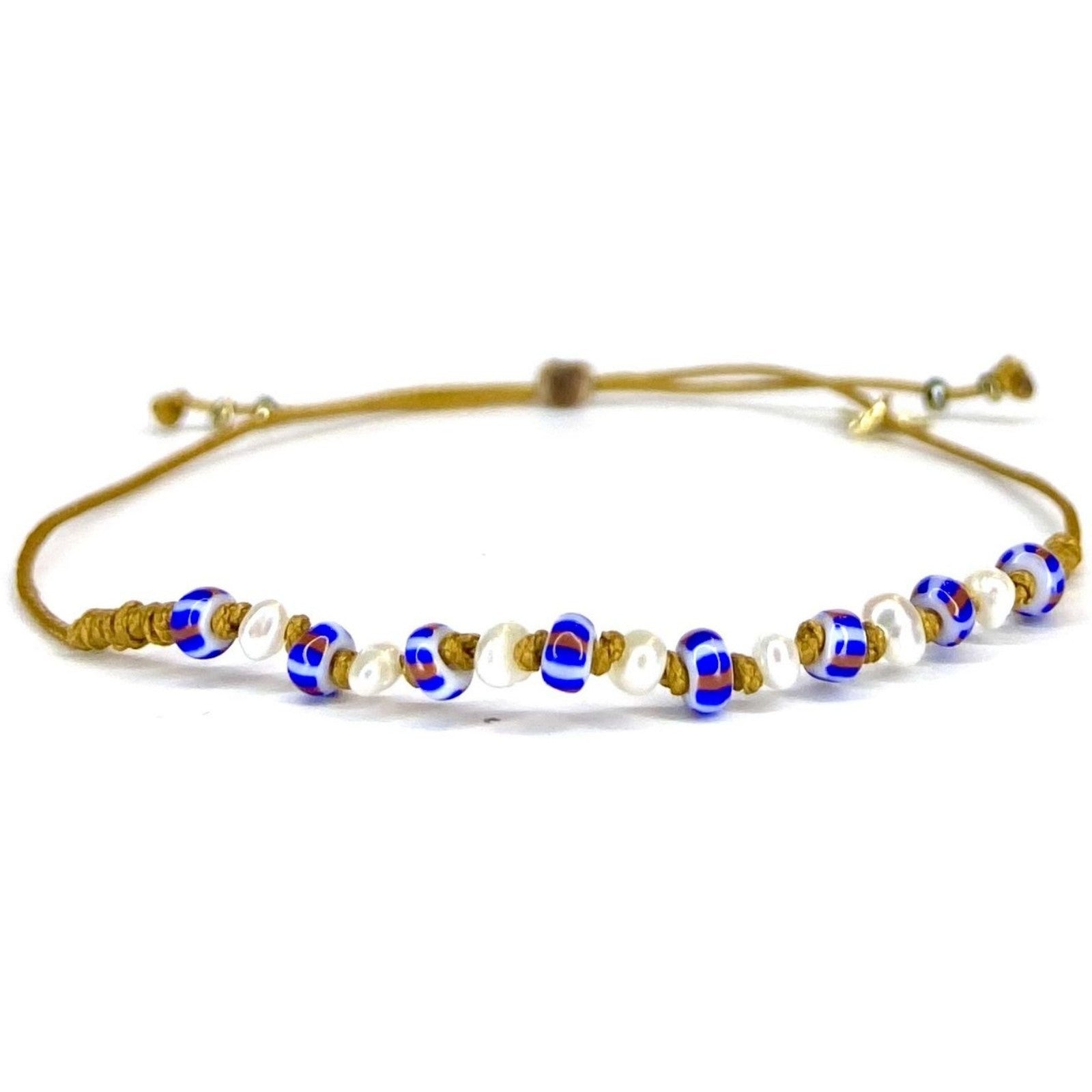 Bracelet Perle nacre bleu