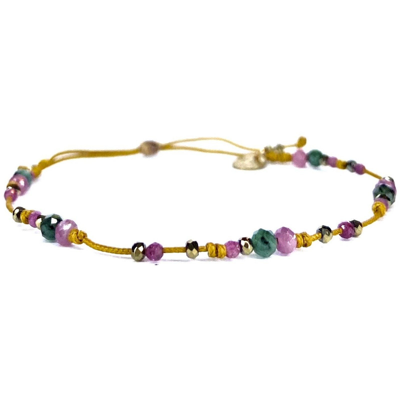 Bracelet Rubis Emeraude Hématite