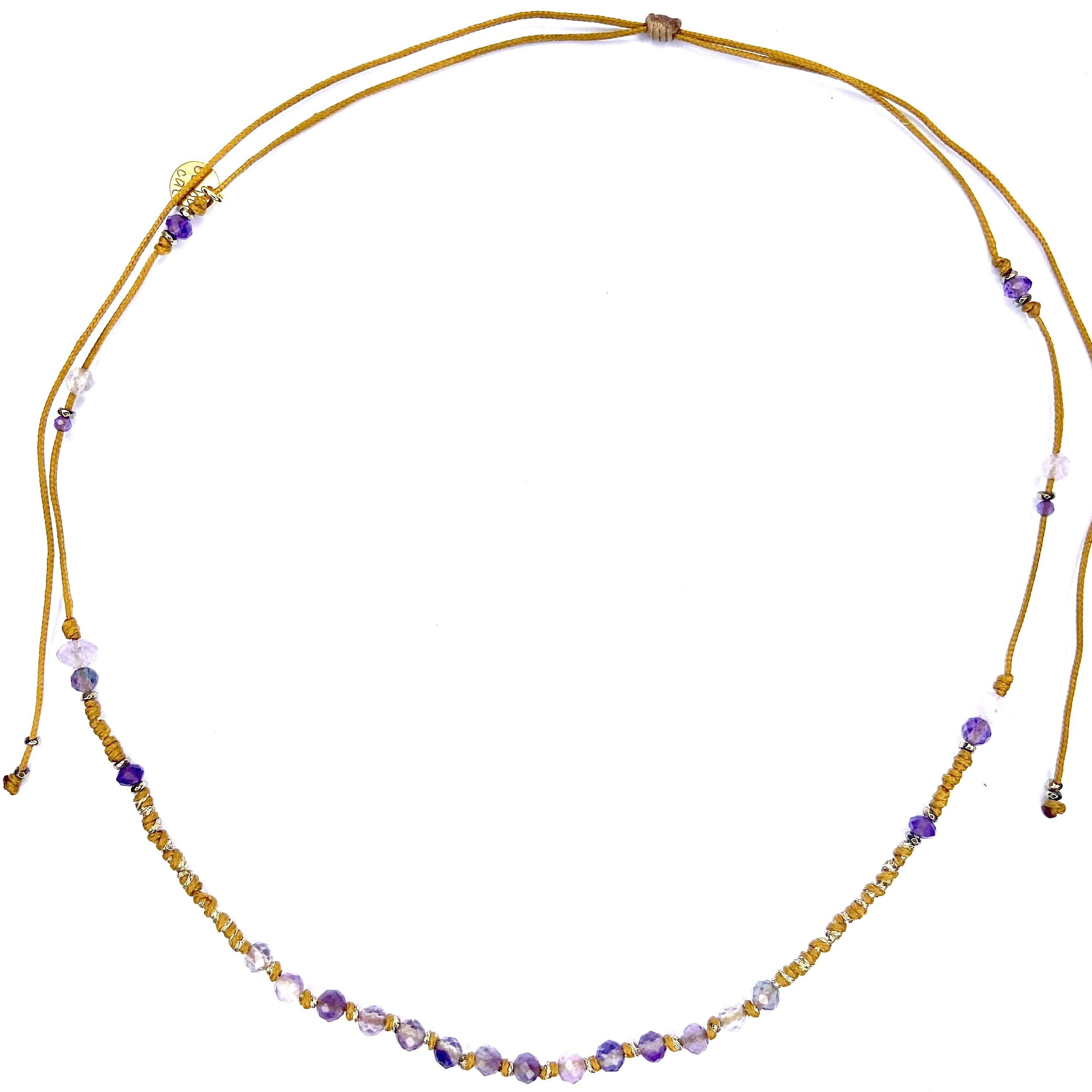Ras de cou/Collier Améthyste Hématite
