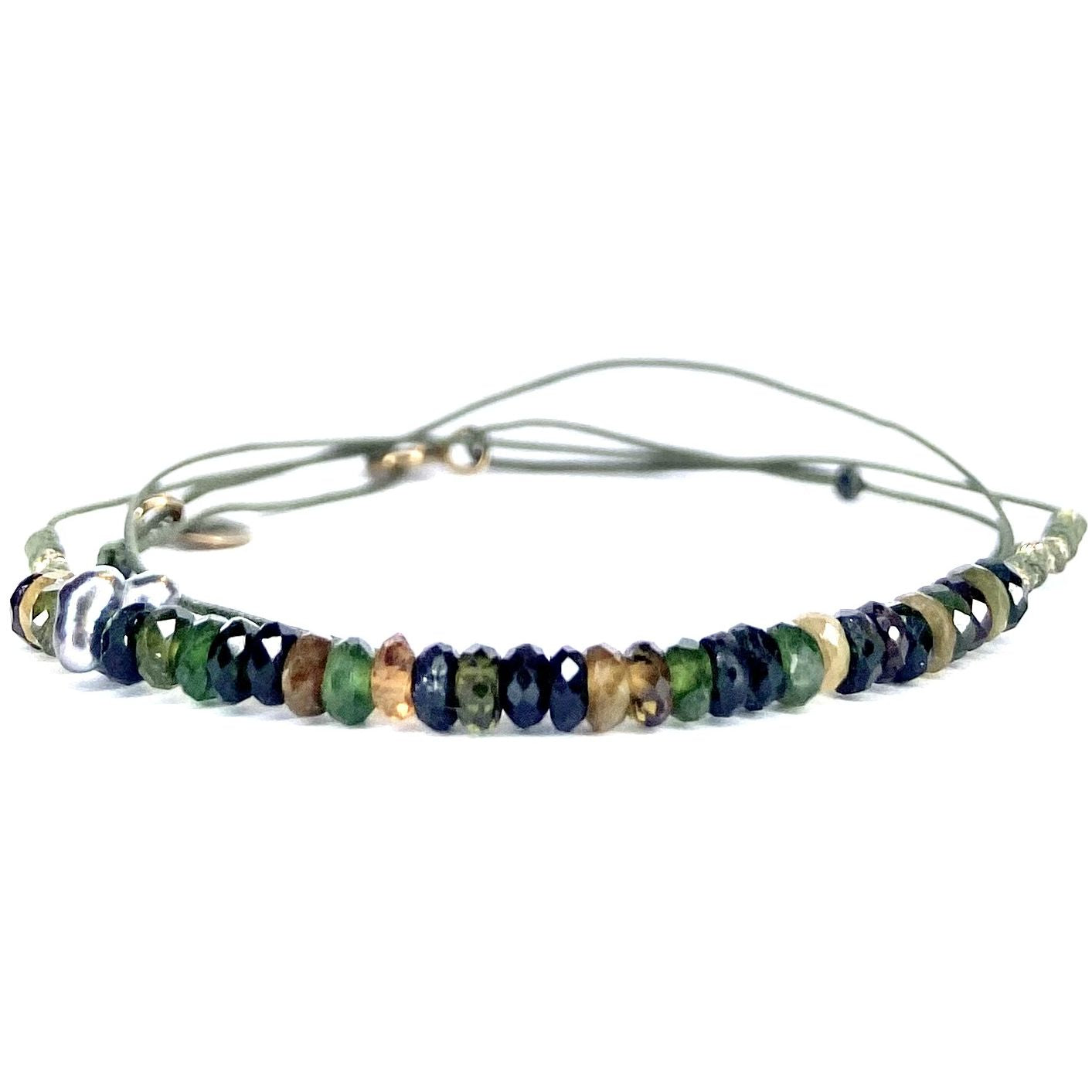 Ras de cou/Bracelet Keshi Tourmaline verte