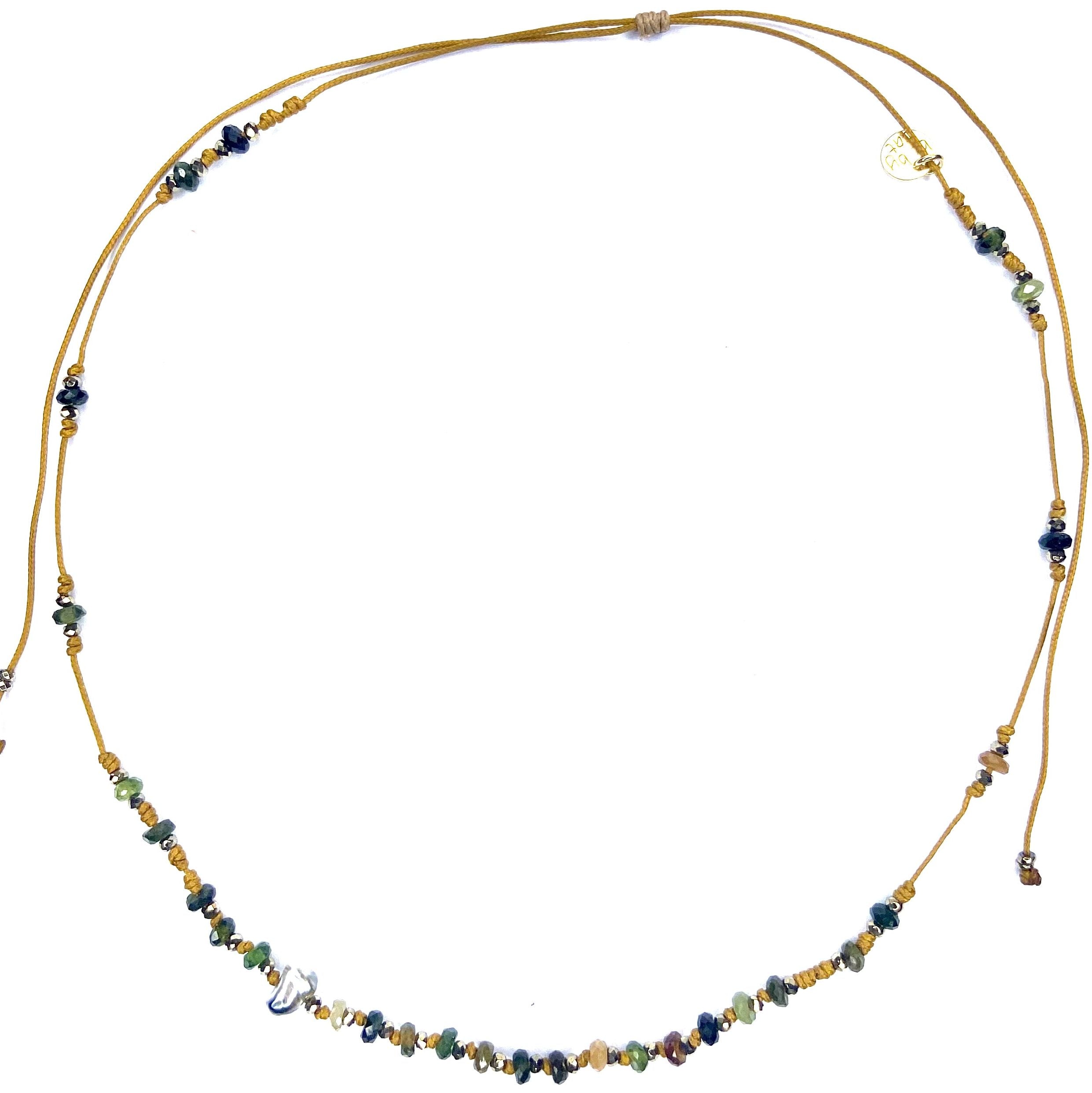 Ras de cou/Collier Keshi Tourmaline verte