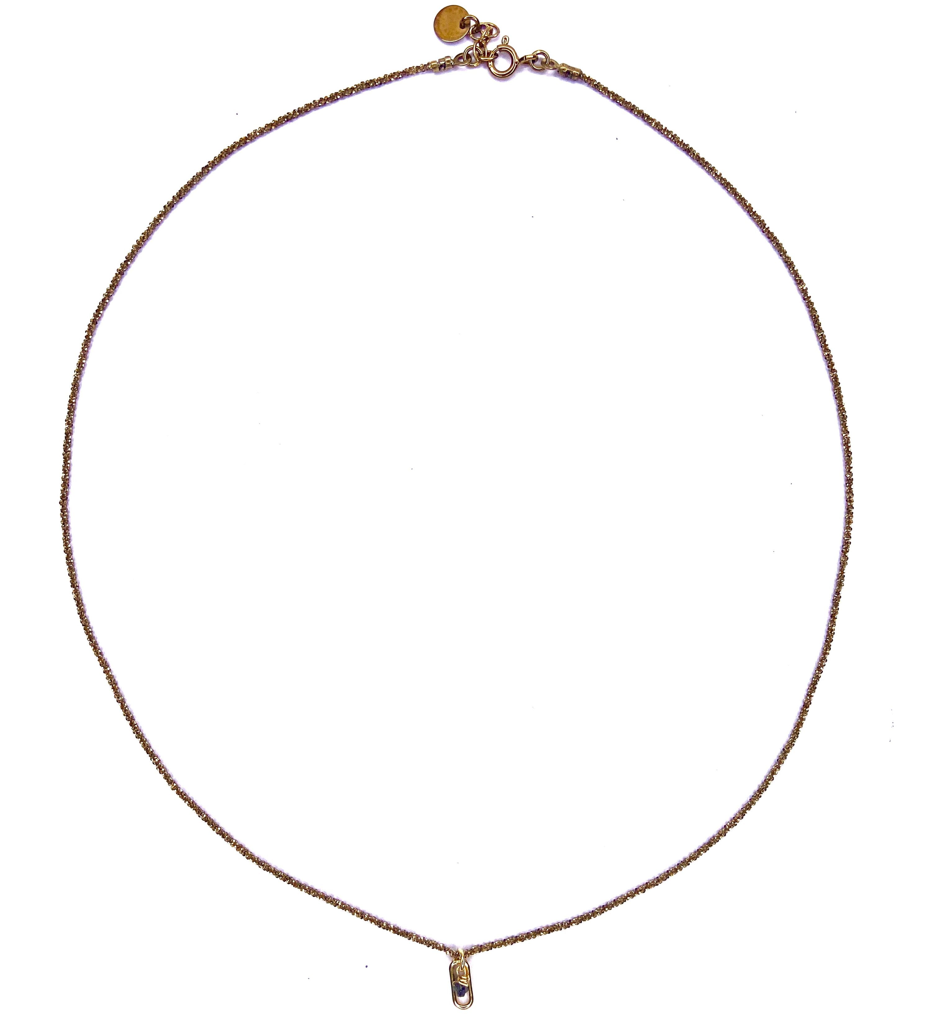Ras de cou plaqué or chocolat Diamant Maillon
