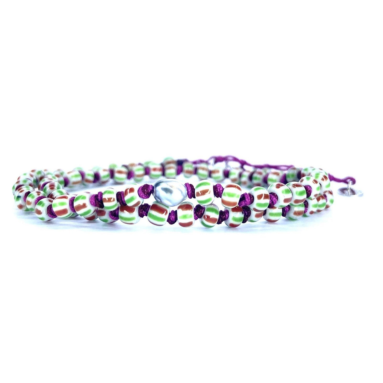 Bracelet double tour Keshi Perle africaine