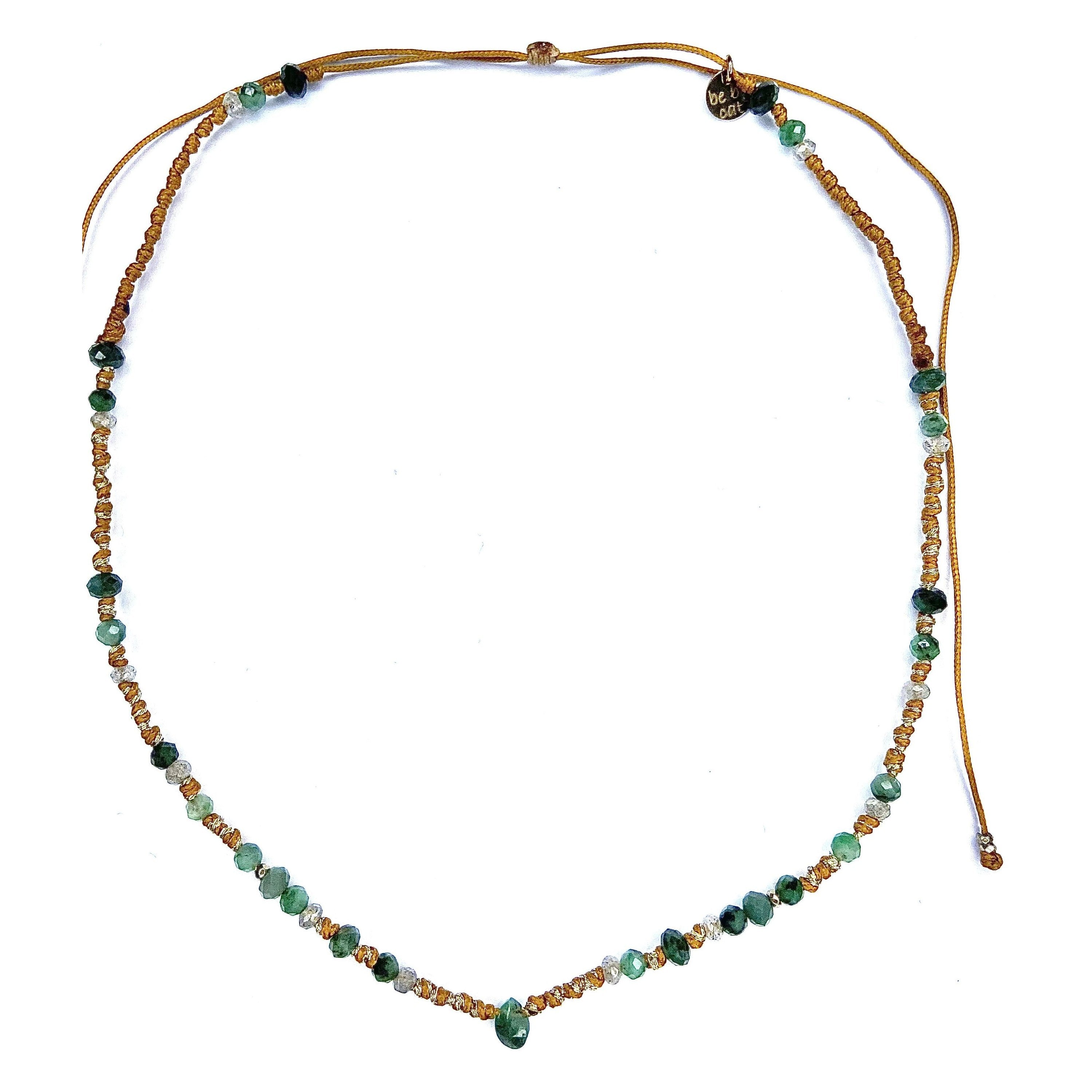 Ras de cou/Collier Emeraude Labradorite
