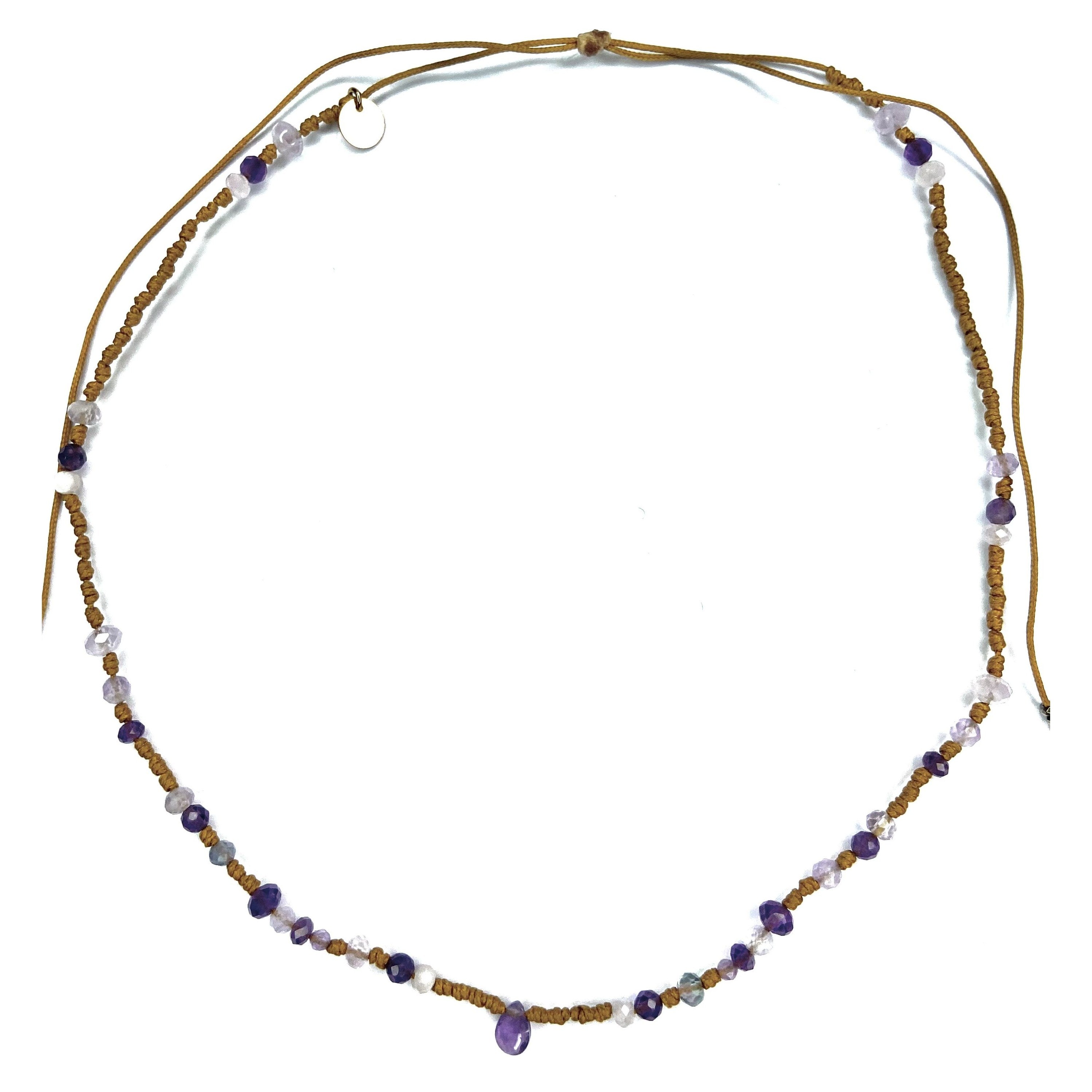 Ras de cou/Collier Améthyste Fluorite Kunzite