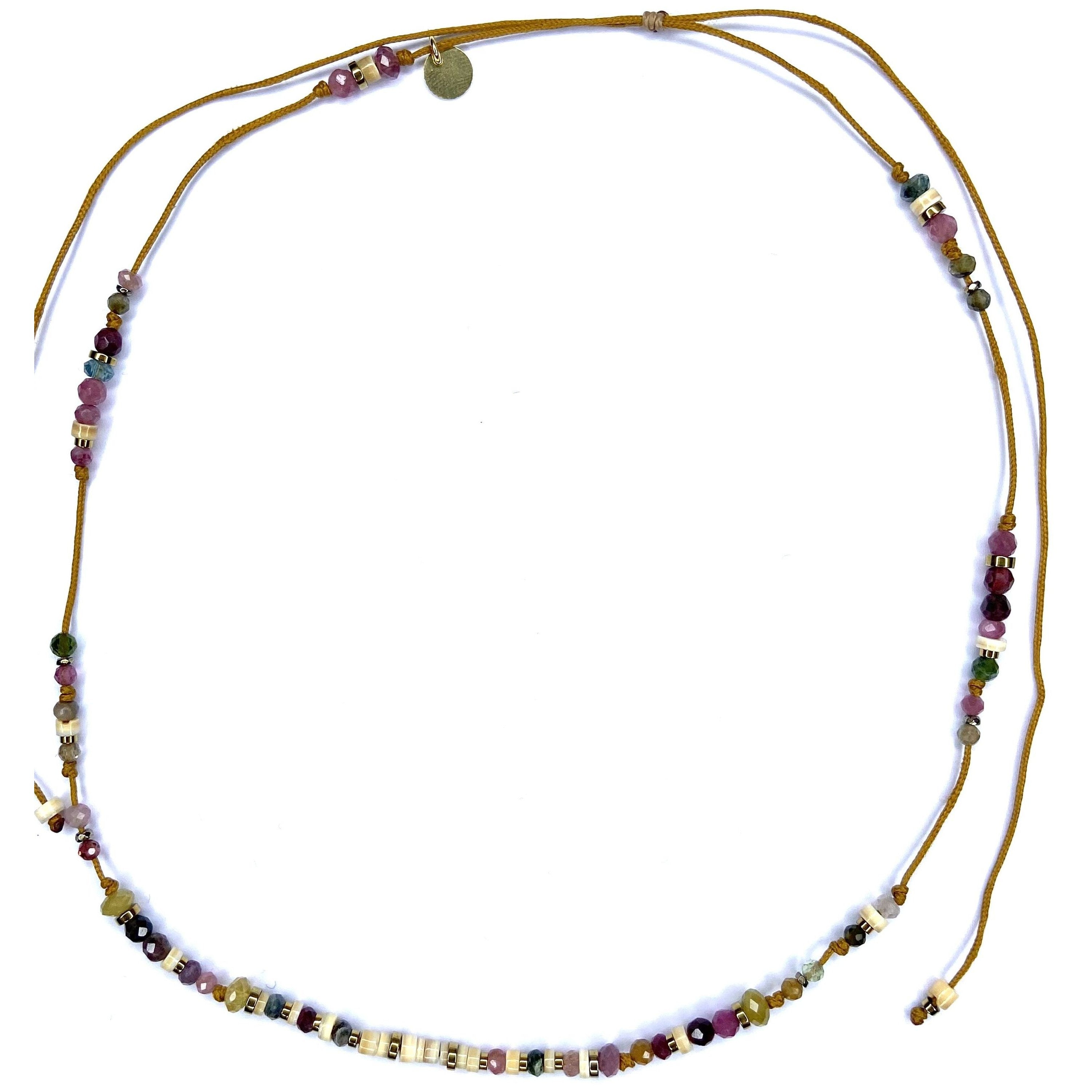 Ras de cou Tourmaline Nacre Hématite