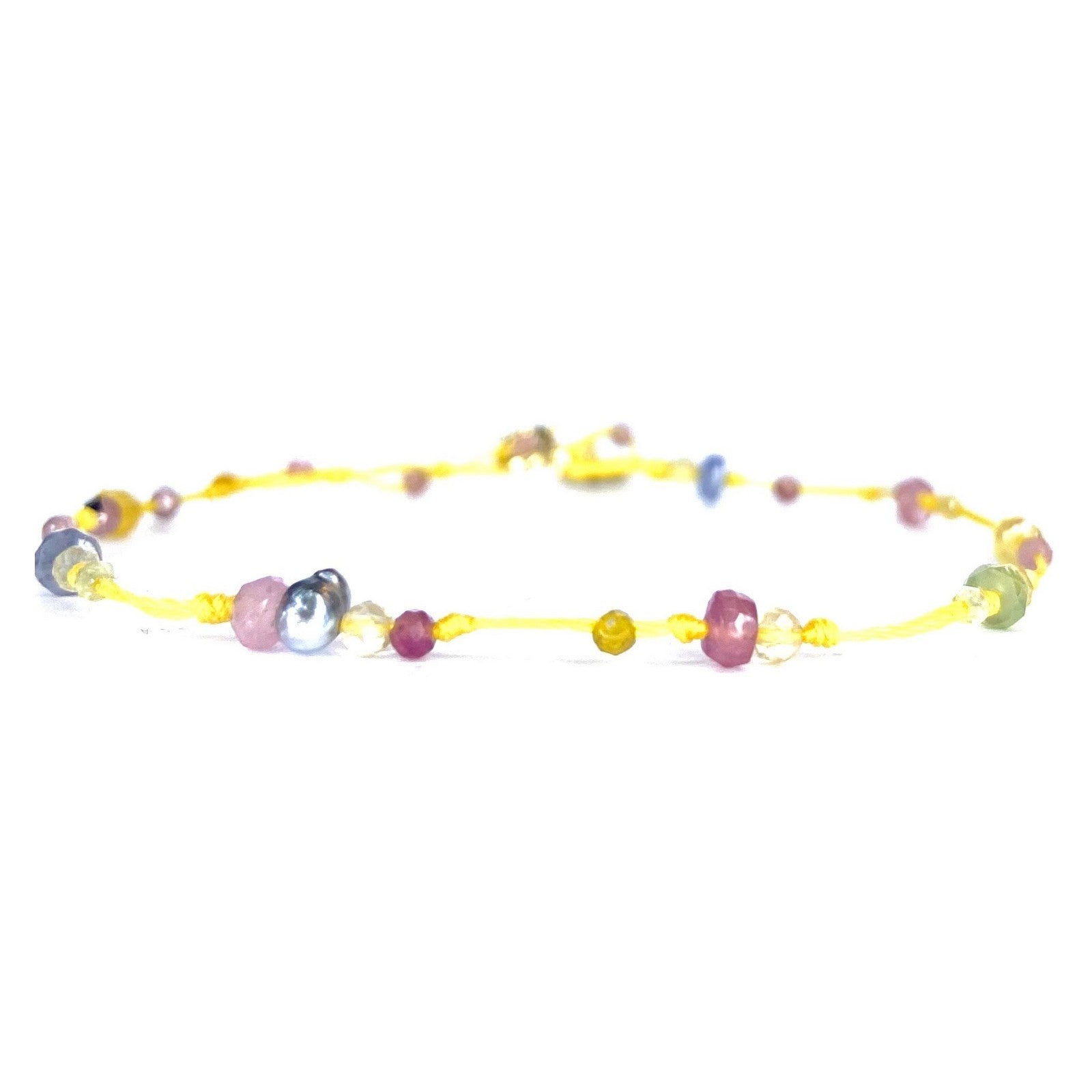 Bracelet Saphir Citrine Rubis Tourmaline Keshi