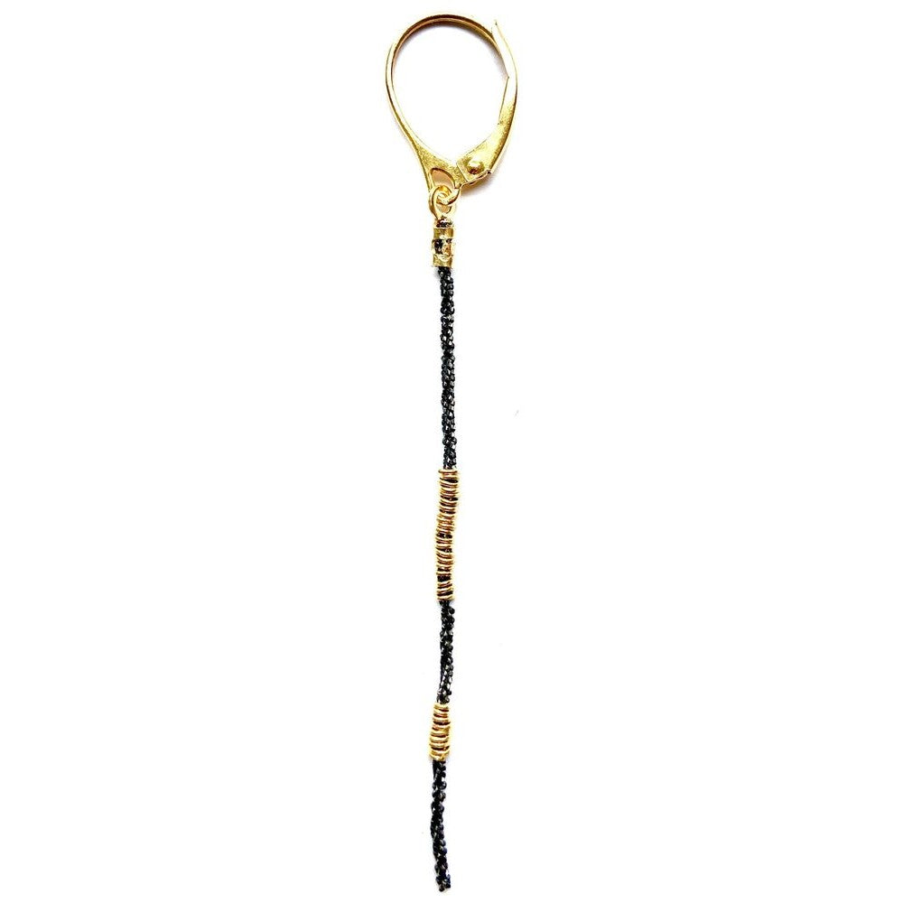 Mono boucle Chaine argent noir