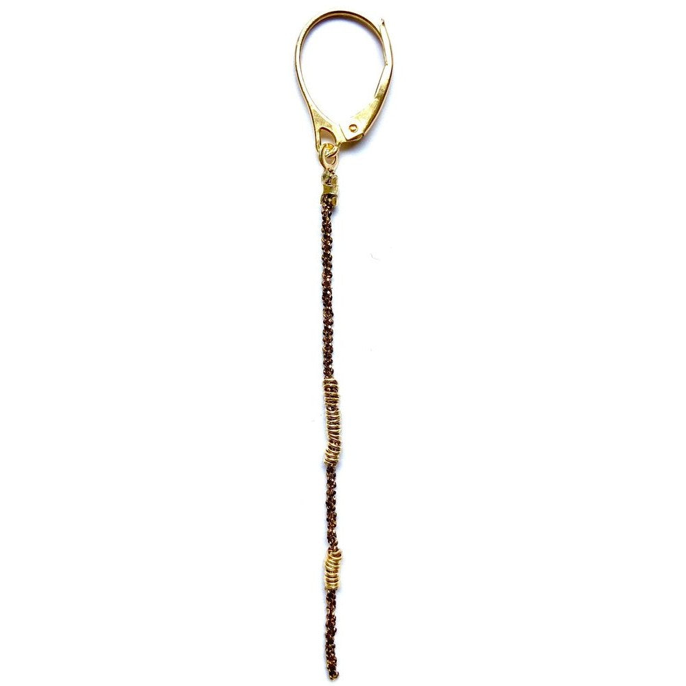 Mono boucle Chaine or chocolat