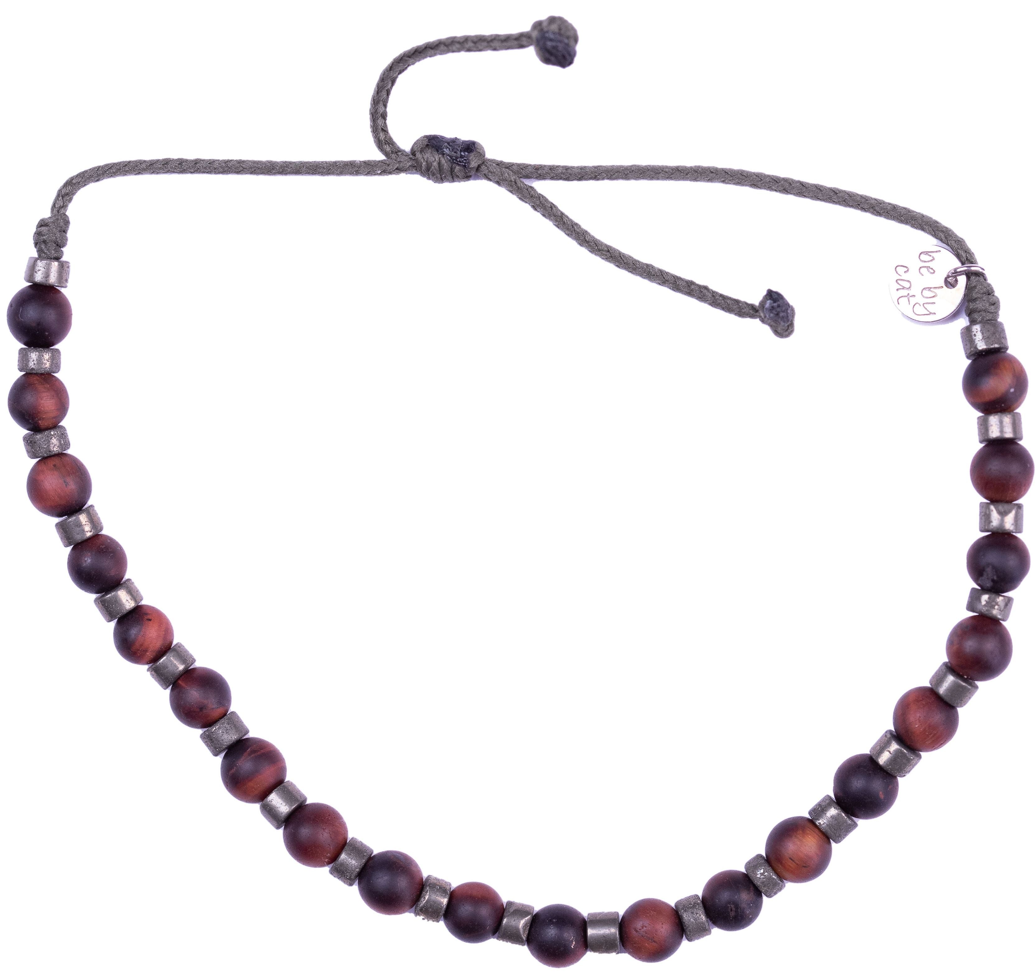 Bracelet homme Œil de taureau Pyrite