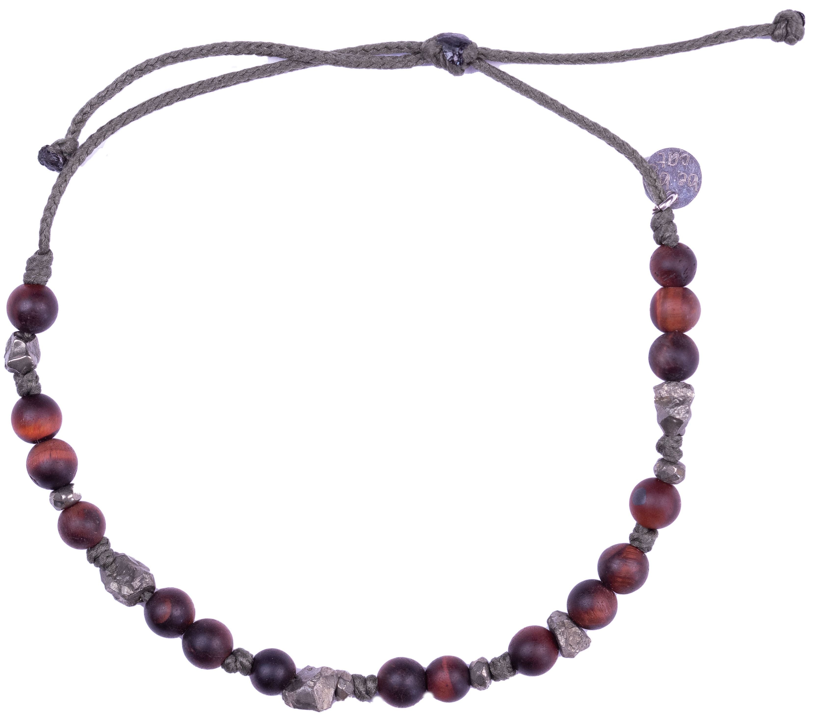 Bracelet homme Œil de taureau Pyrite