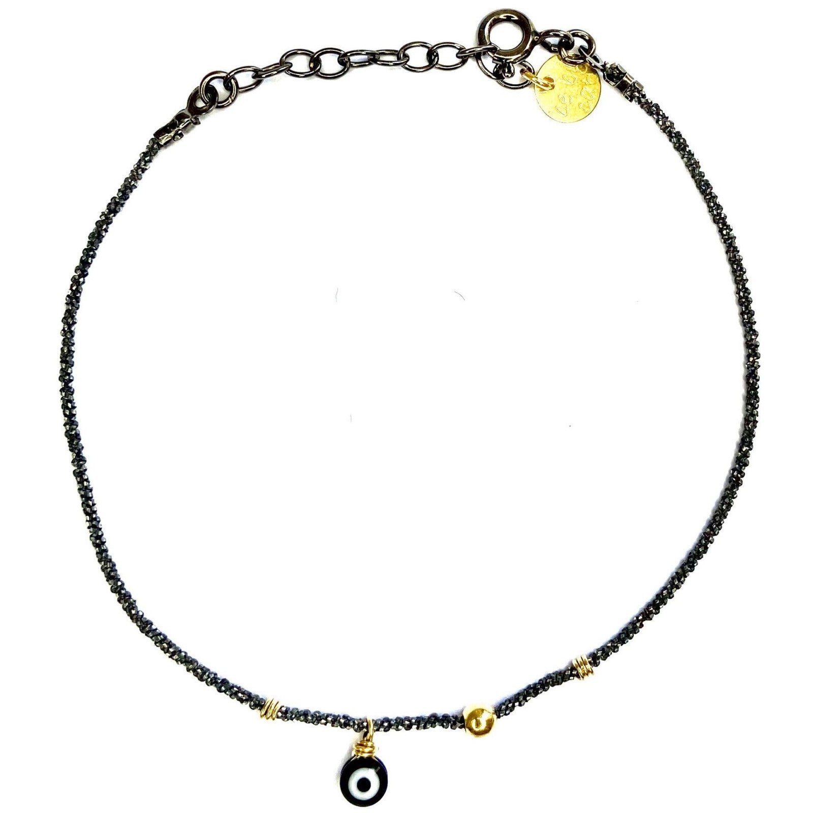 Bracelet argent noir Œil