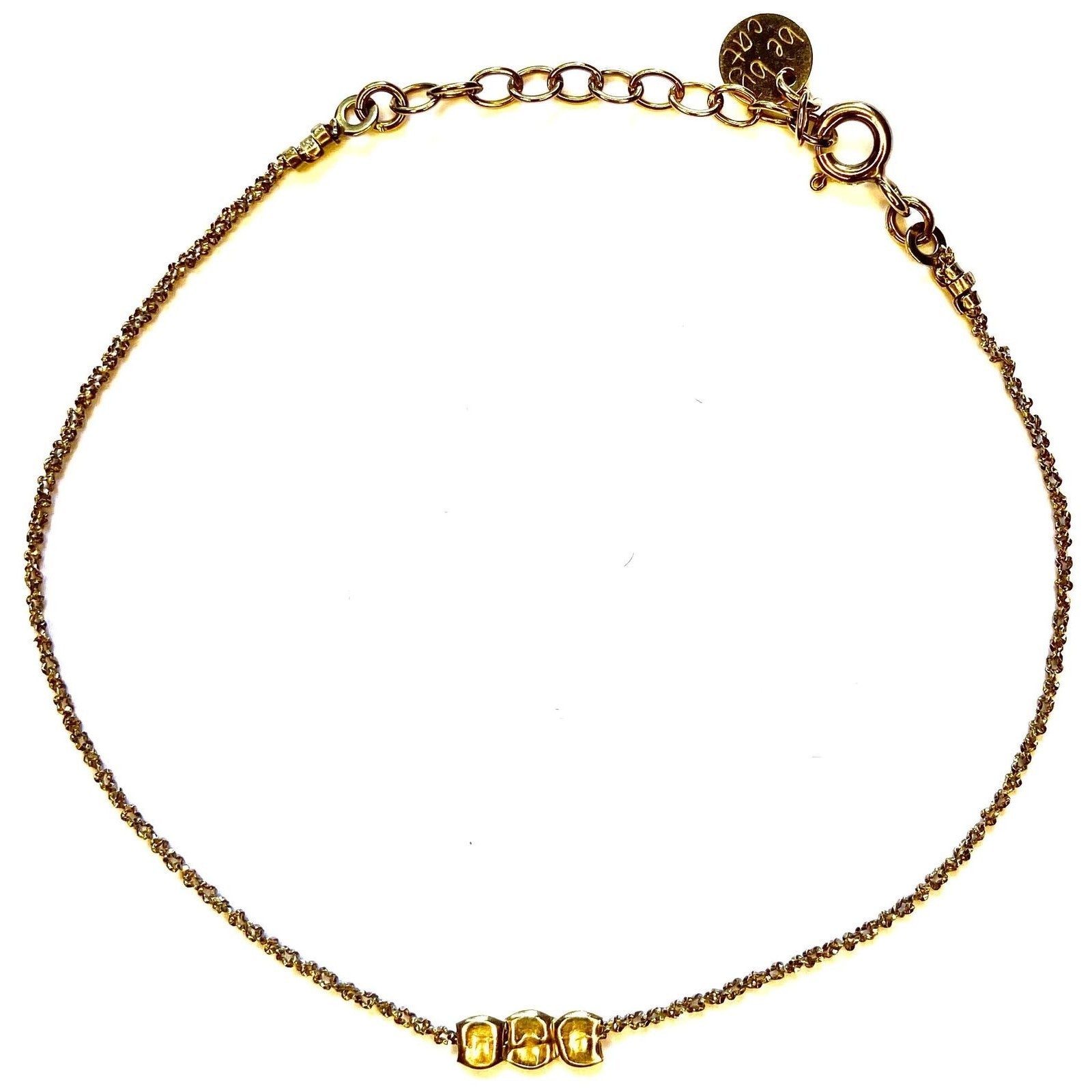 Bracelet dorure or chocolat Perle dorure or