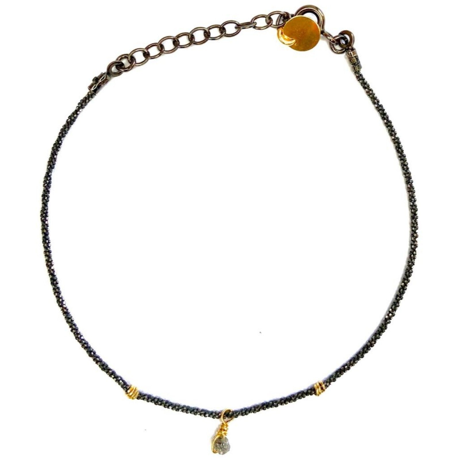 Bracelet argent noir Diamant