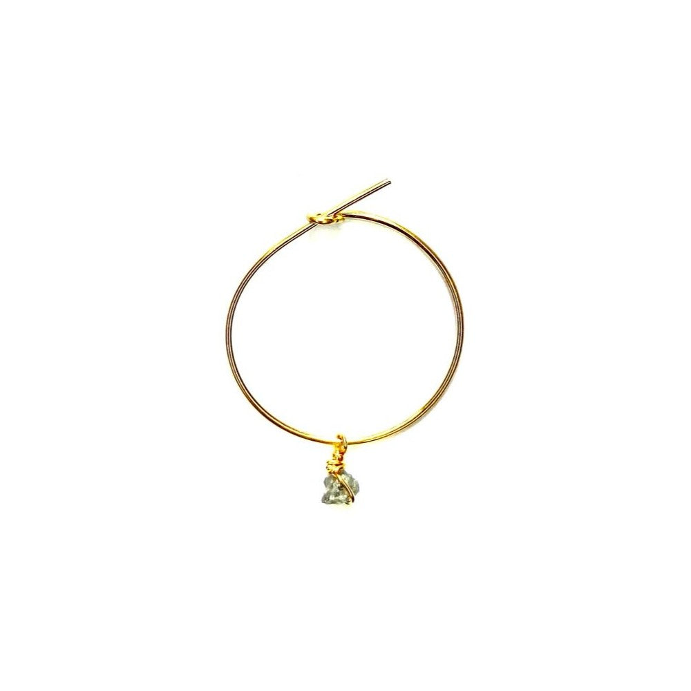 Mono boucle créole Diamant gris