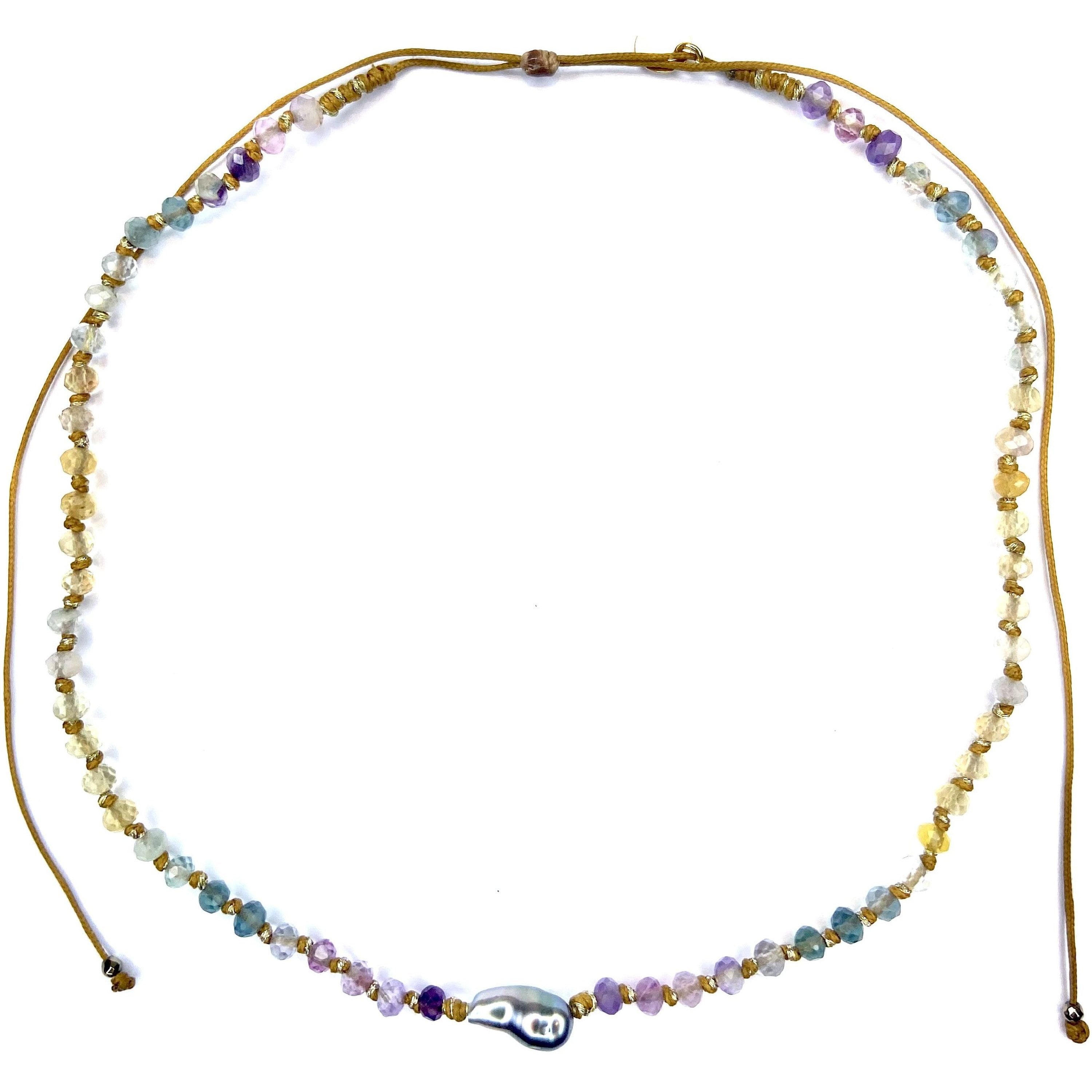 Ras de cou/Collier Keshi Fluorite