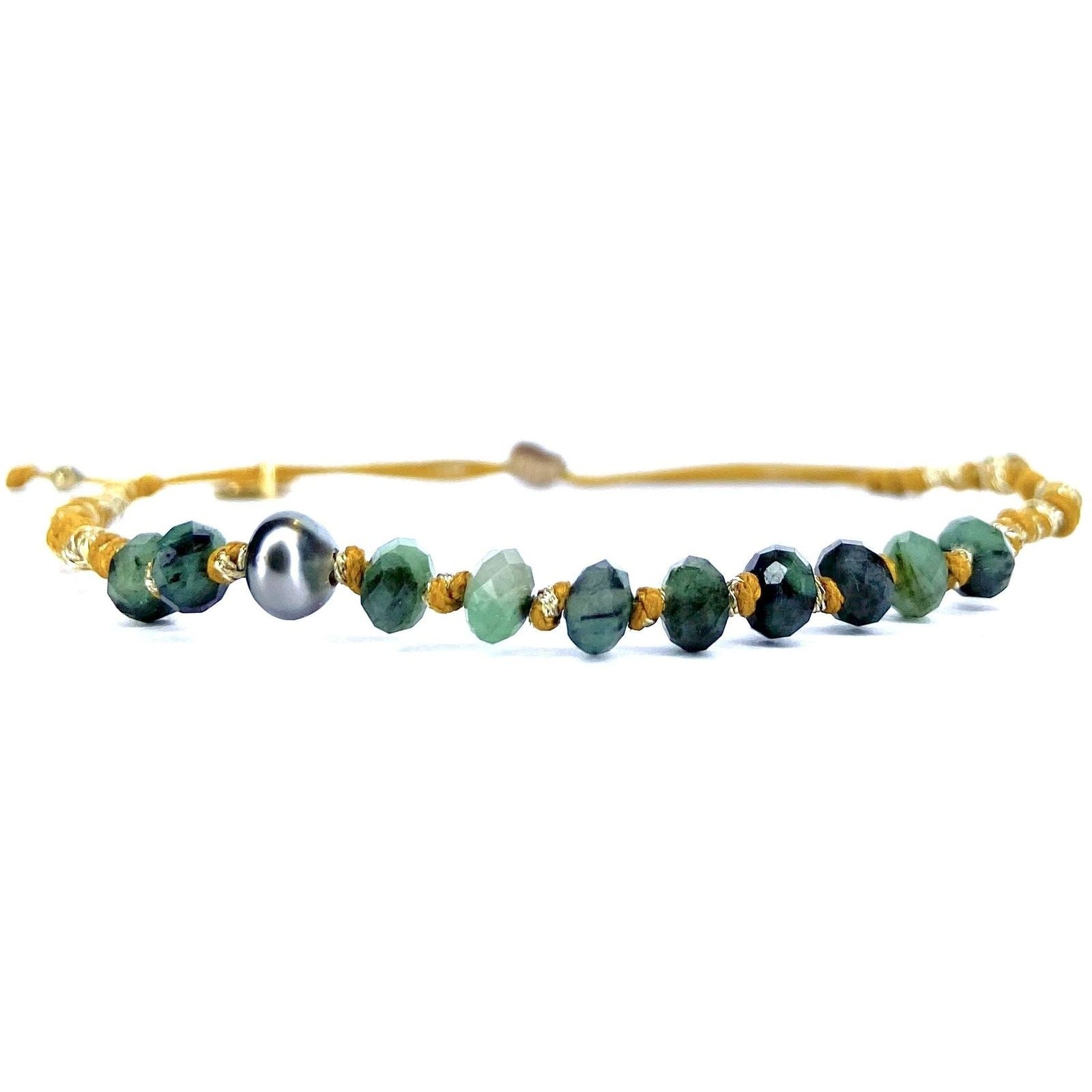 Bracelet Emeraude Keshi