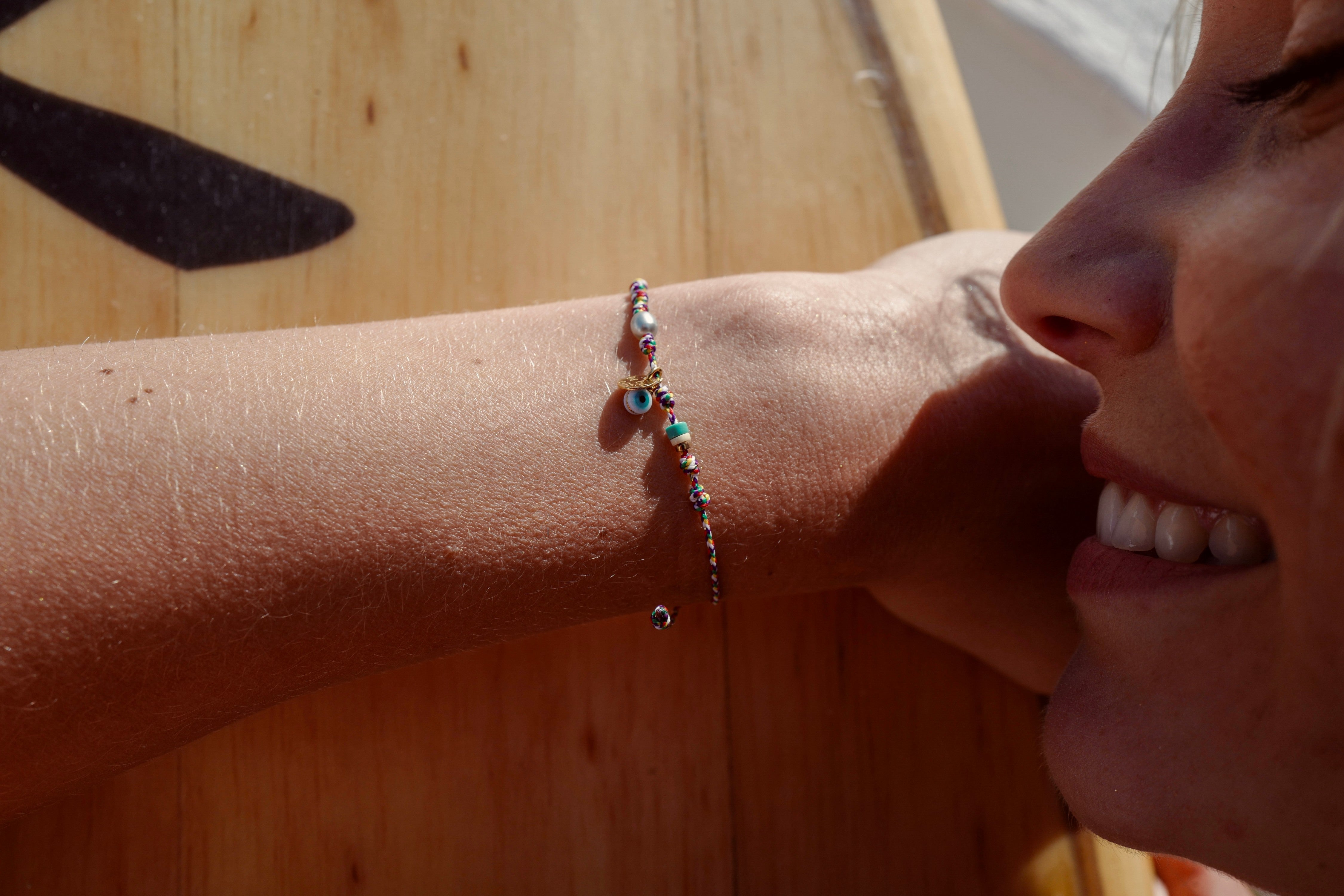 Bracelet Turquoise Nacre Œil Keshi