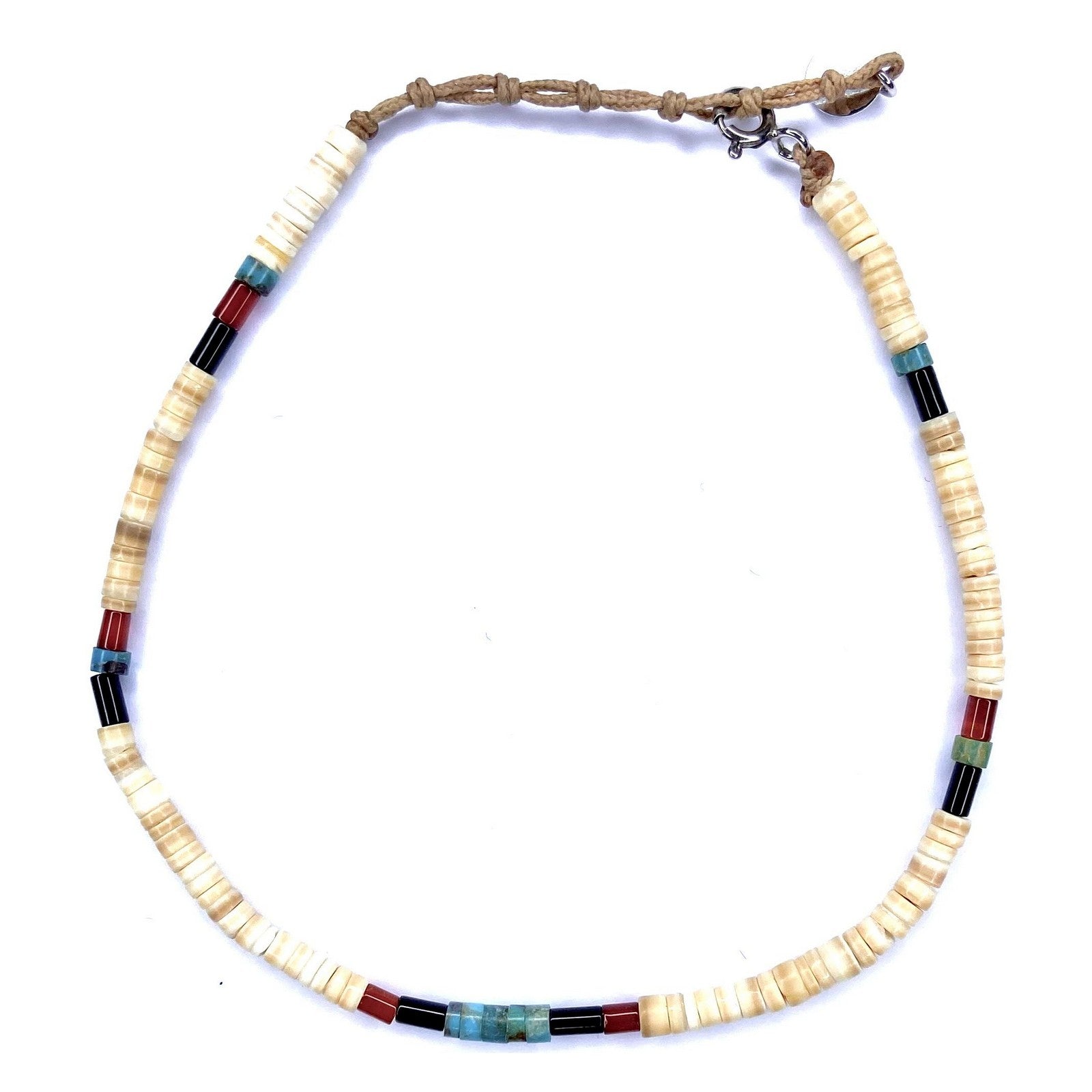 Bracelet de cheville Turquoise Onyx Cornaline Nacre