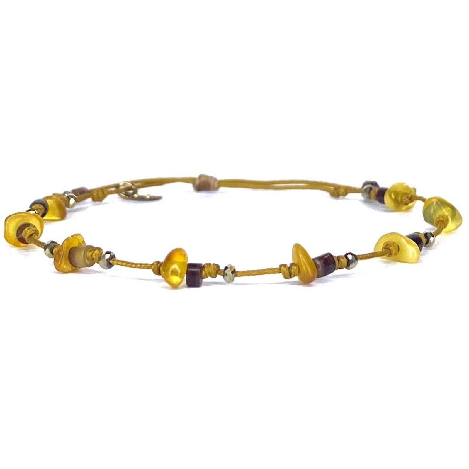 Bracelet Ambre Coquillage Pyrite