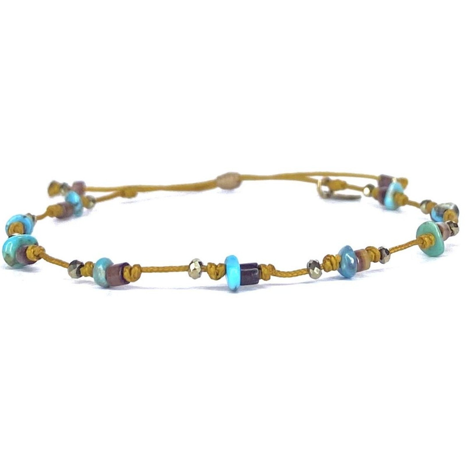 Bracelet Turquoise Coquillage Pyrite