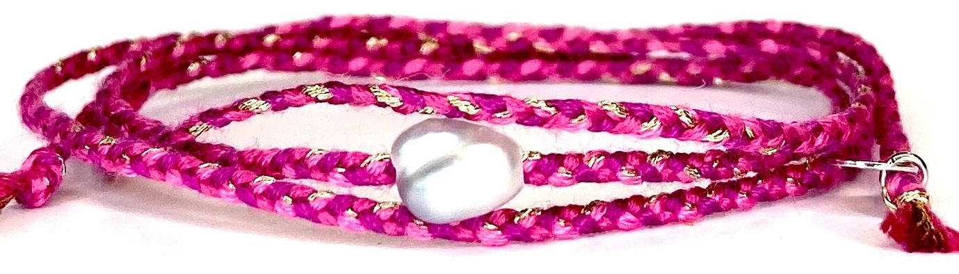 Keshi triple wrap bracelet