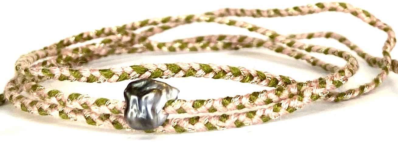 Keshi triple wrap bracelet