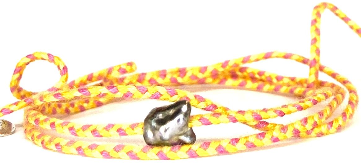 Keshi triple wrap bracelet