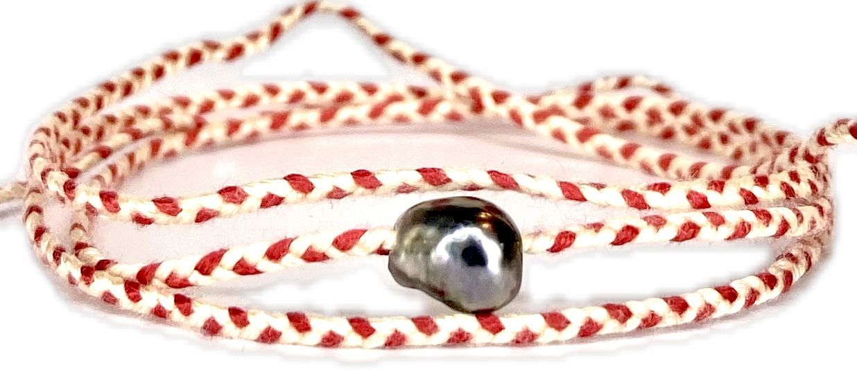 Keshi triple wrap bracelet