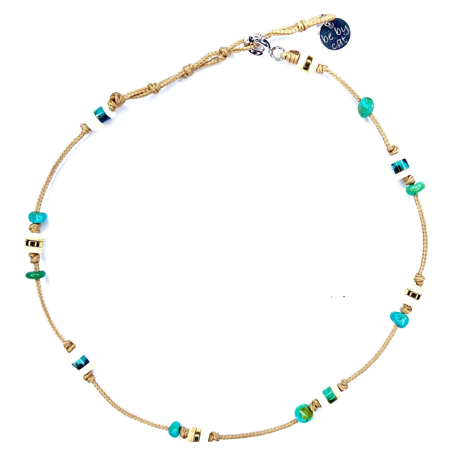 Bracelet de cheville Turquoise Hématite Nacre