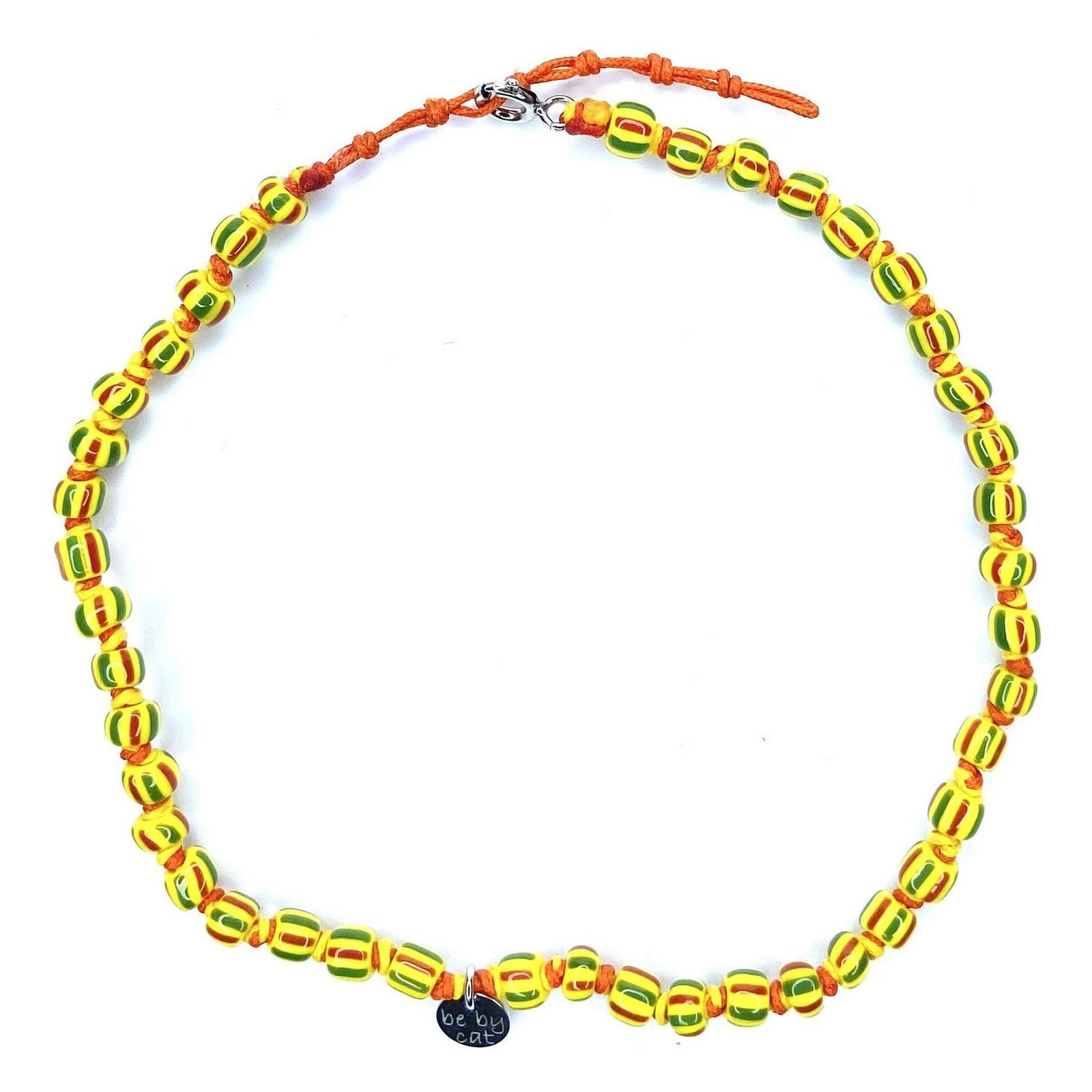 Bracelet de cheville Perle africaine jaune