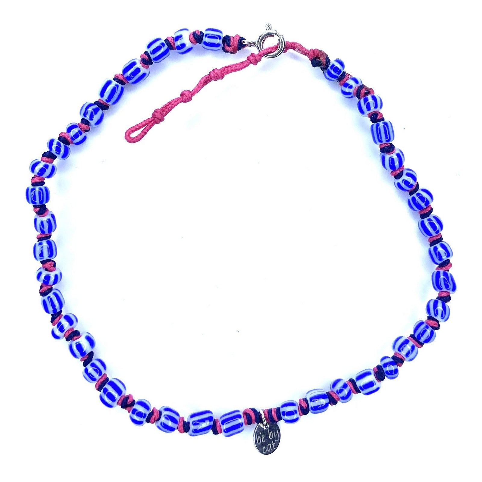 Bracelet de cheville Perle africaine bleue