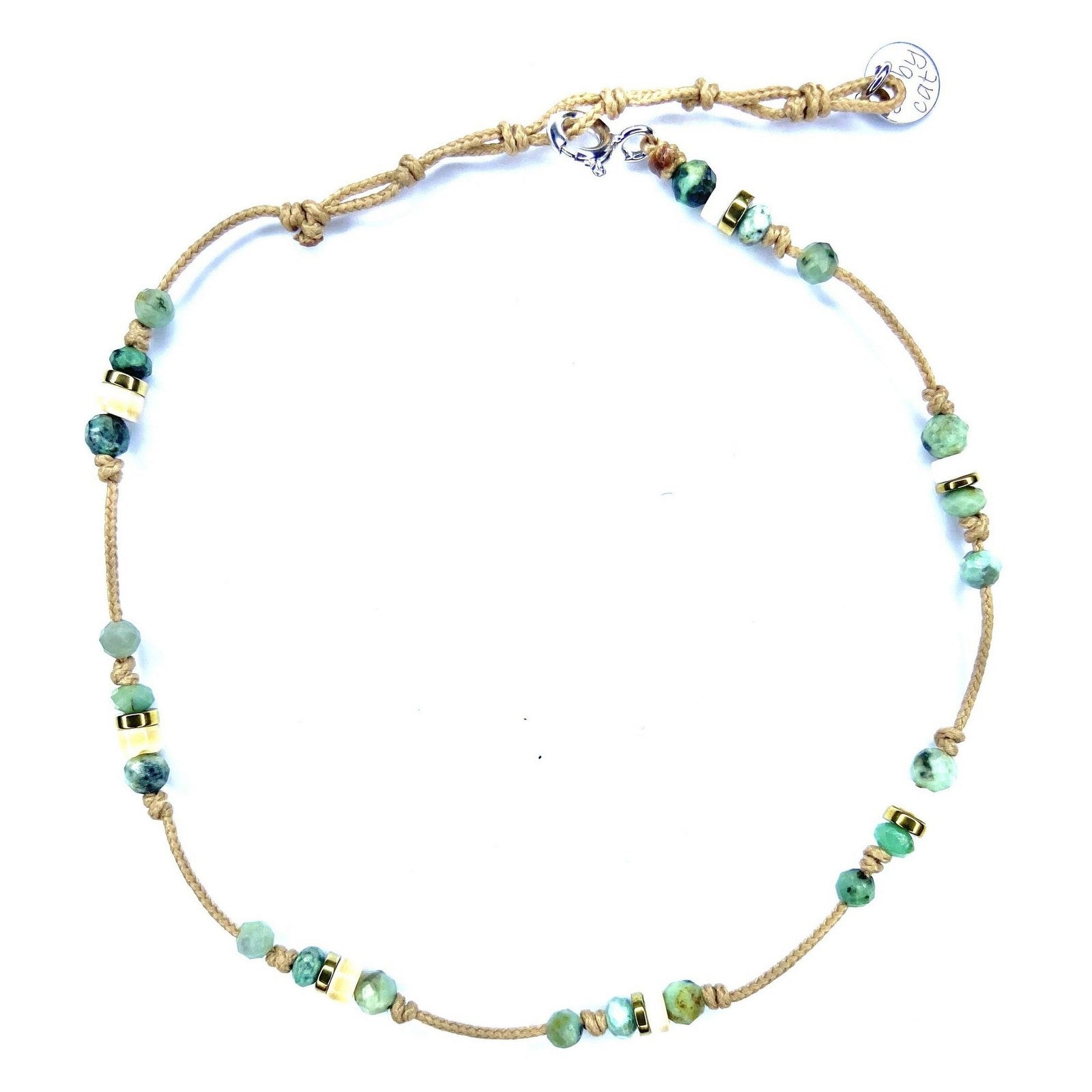 Bracelet de cheville Turquoise Nacre Hématite